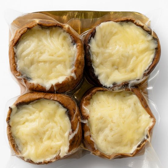 Шампиньоны фаршированные под сырной шапкой, кг