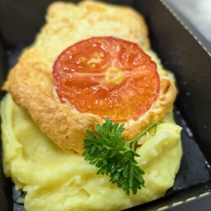 Телапия под сырной шапочкой с пюре
