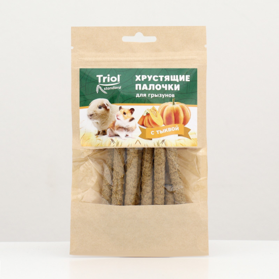 Triol Standard лакомство для грызунов, хрустящие палочки с тыквой, 30 г