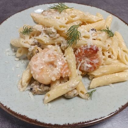 Паста с мидиями и тигровыми креветками  320 г