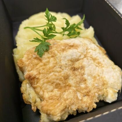 Жаренная треска с пюре