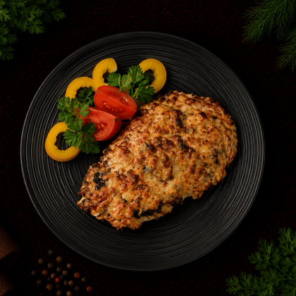 Филе курицы, запеченное с сыром и грибами