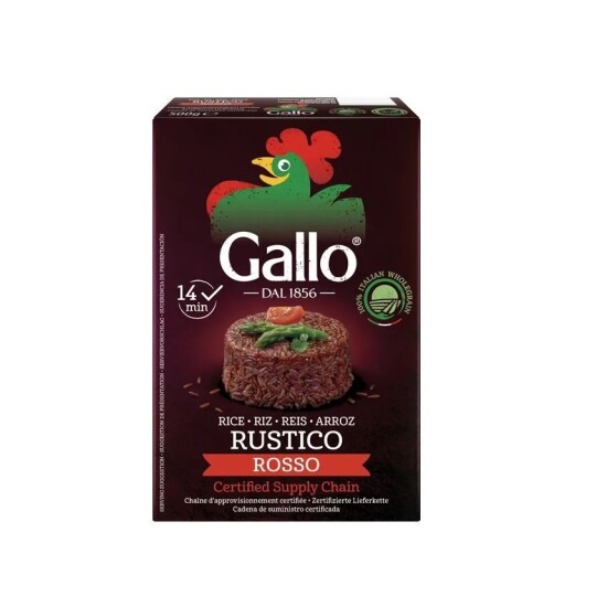 Рис красный интеграле GALLO Rosso, Италия, 500 г