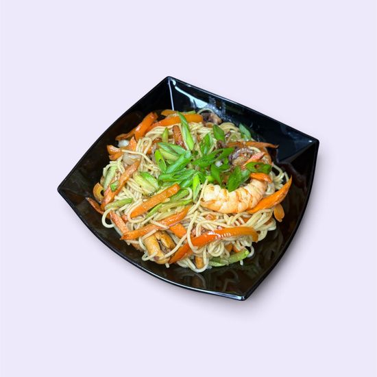 Лапша яичная с морепродуктами