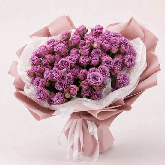 19 кустовых роз Purple S.