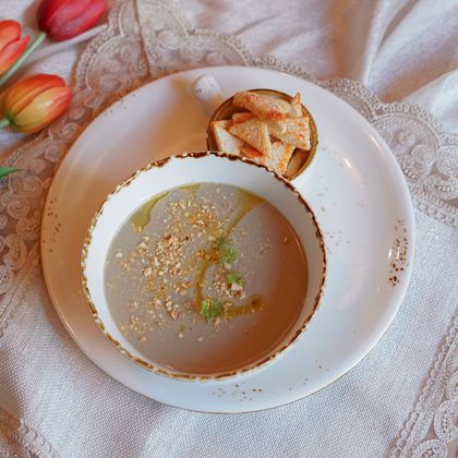 Грибной крем-суп с крутонами