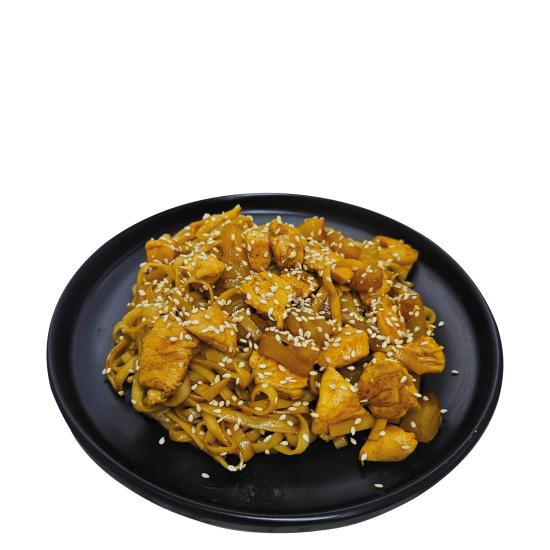 Wok с курицей и ананасами