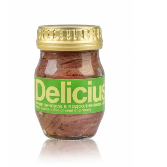 Филе из анчоуса в подсолнечном масле «Delicuis»