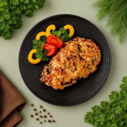 Филе курицы, запеченное с сыром и грибами
