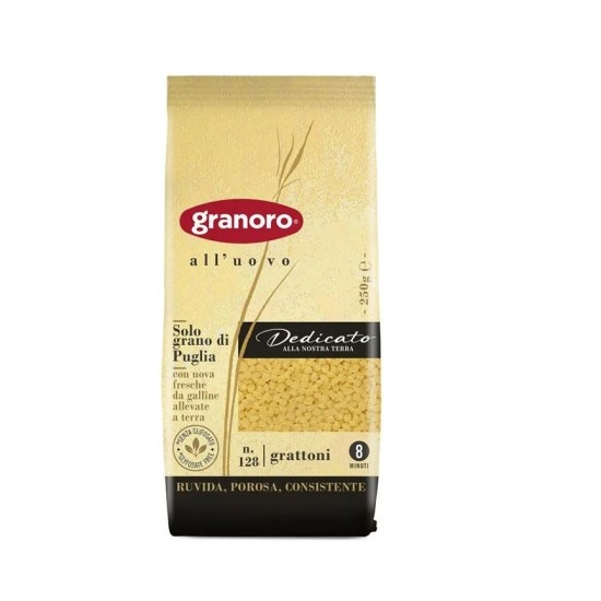 Паста «GranOro Delicato №128 Граттони» с добавлением яйца