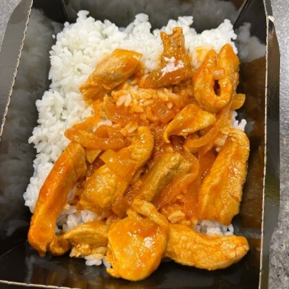 Свиная поджарка с рисом