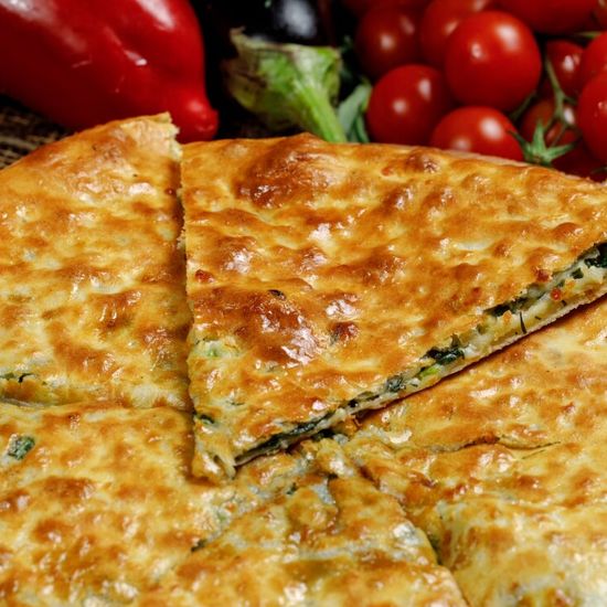 Пирог с сыром и зеленью
