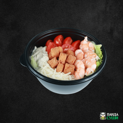 Салат "Цезарь с тигровыми креветками"