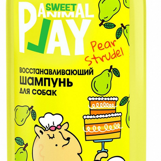 Animal Play Sweet шампунь восстанавливающий для собак и кошек «Грушевый штрудель», 300 мл