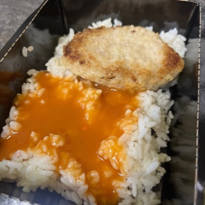 Домашняя котлета с рисом