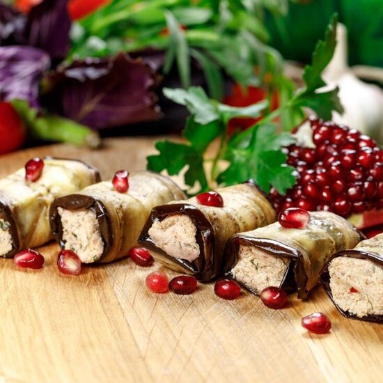 Баклажаны с орехом