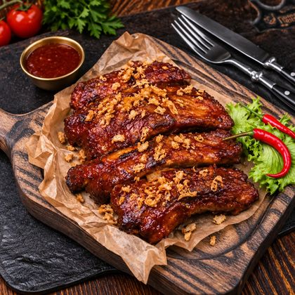 Рёбрышки запечённые под фирменным соусом