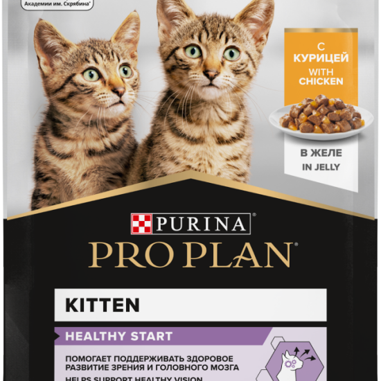 PRO PLAN Nutrisavour Junior пауч для котят, курица в желе, 85 г